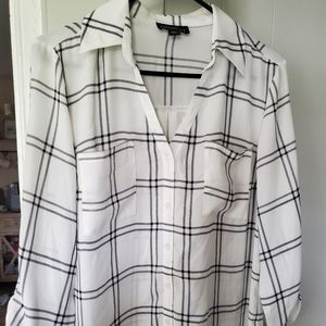 Size Large Plaid Blouse